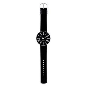 Arne Jacobsen Schwarze römische Uhr Str Ø40 mm